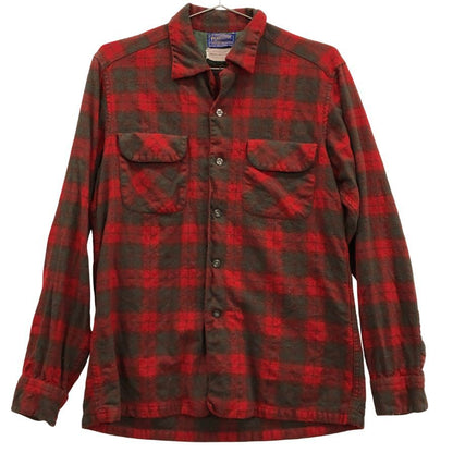美品◆ペンドルトン 50S チェックシャツ USA製 レッド メンズ サイズM PENDLETON 【AFB42】