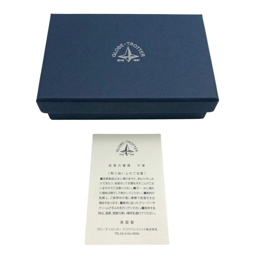 グローブトロッター レザー トラベル ステッカー エレファント ジョン ユニセックス ネイビー globe-trotter【AFI5】【中古】