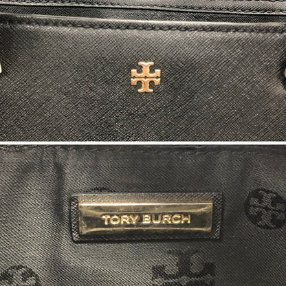 トリーバーチ 2way ハンドバッグ ショルダーバッグ ブラック レザー Tory Burch【AFE6】