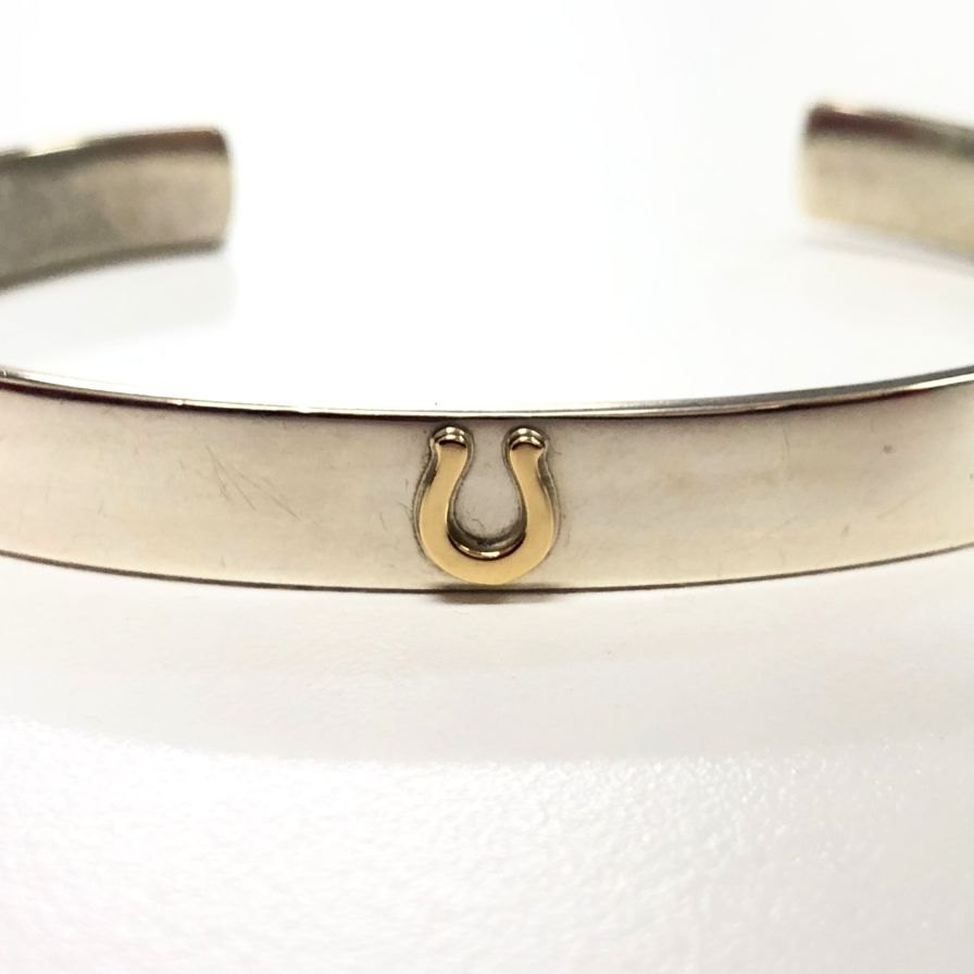 シンパシーオブソウル K18ホースシュー付き平打ちバングル Fサイズ  SYMPATHY OF SOUL【AFI5】