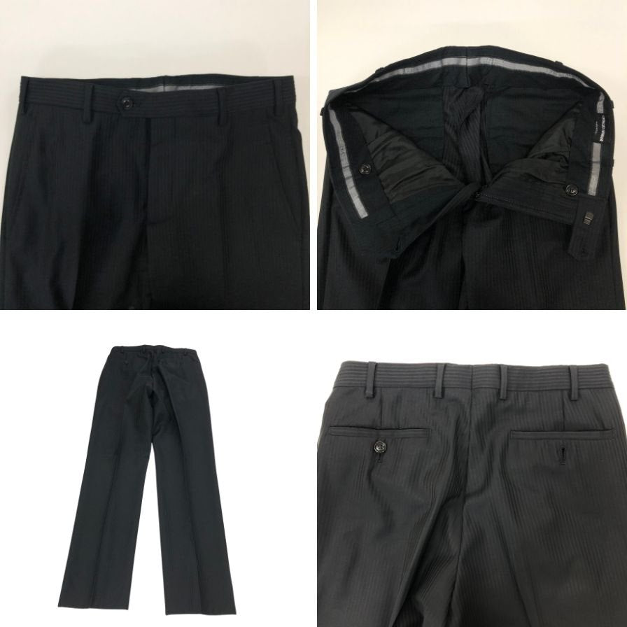 ジョルジオアルマーニ スーツ セットアップ シングル 2B ストライプ ブラック メンズ サイズ46 GIORGIO ARMANI【AFB48】