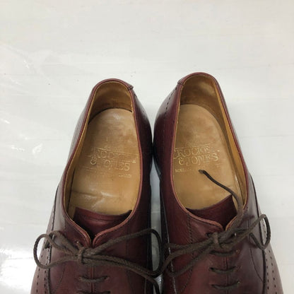 クロケット&ジョーンズ 6105 ウェイブリッジ ウイングチップ カーフ バーガンディ UK5.5E 360ラスト メンズ CROCKETT&JONES WEYBRIDGE ビジネスシューズ 約24.5cm【LA】【中古】
