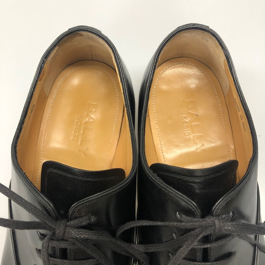 バリー レースアップシューズ アーモンドトゥ SELBY-L グッドイヤー製法 ブラック メンズ USA7 BALLY 約25.0cm【AFC43】