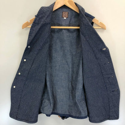 極美品◆ブルードガーメンツ 桃太郎ジーンズ ベスト メンズ 38 ネイビー BLUED GARMENTS 【AFB3】