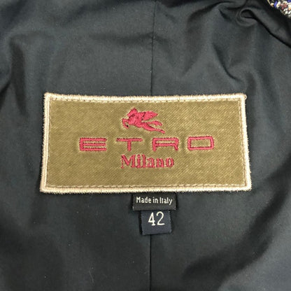 美品◆エトロ コート 中綿 総柄 ペイズリー イタリア製 レディース サイズ42 ETRO 【AFA13】
