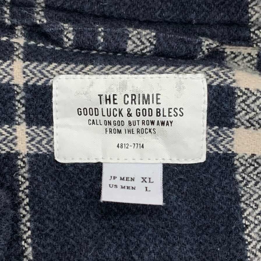 中古◆クライミー  チェック ネルシャツ メンズ サイズXL ネイビー THE CRIMIE 【AFB15】