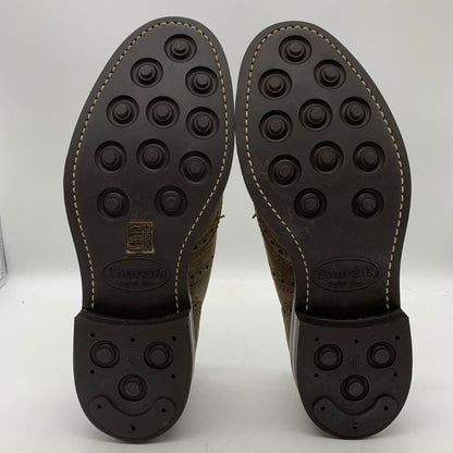 チャーチ アマシャム ウィングチップ スエード ベージュ メンズ サイズUK6.5F Church スエードシューズ 約25.0cm【LA】【中古】