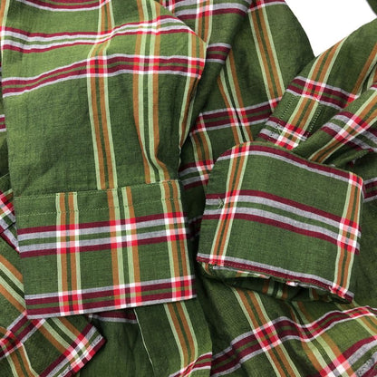 極美品◆プラダ 15SS チェックシャツ グリーン系 メンズ サイズ40 PRADA 【AFB4】