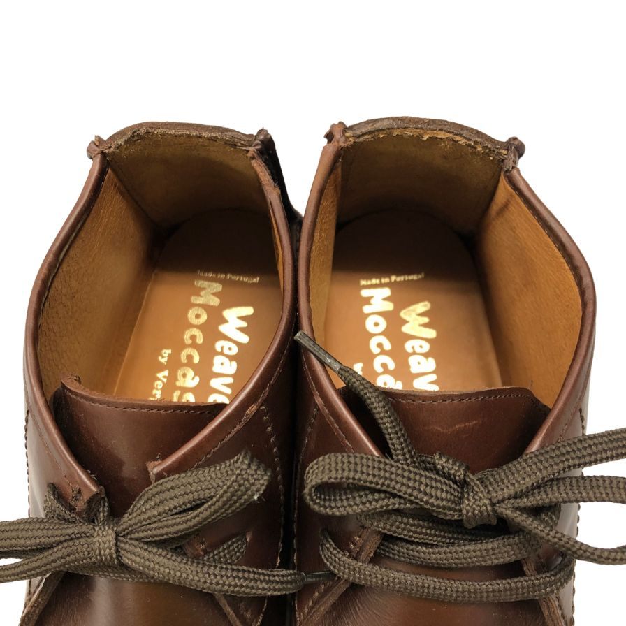 ウィーバーモカシン レザーブーツ ワラビー ブラウン サイズ43 メンズ Weaver Moccasin 約28.0cm【AFC44】