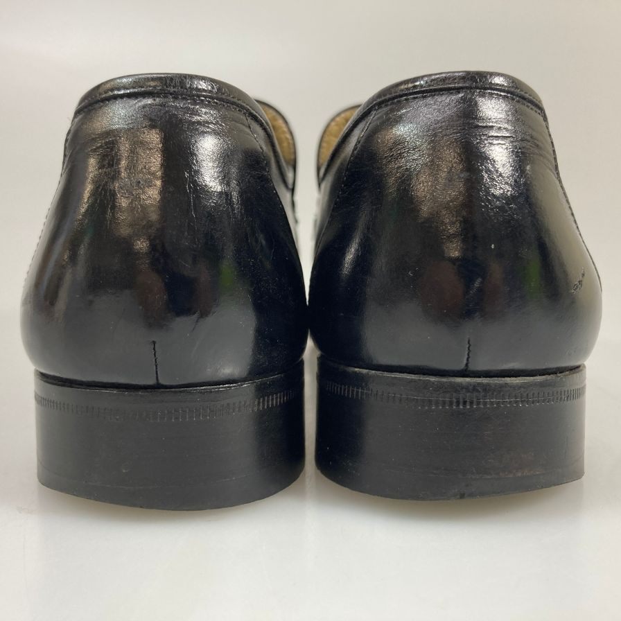 マレリー スリッポン カーフ ゴールド金具 メンズ ブラック サイズ25EEE marelli 約25.0cm【AFC1】