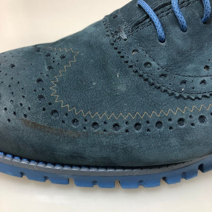 コールハーン ウイングチップ ゼログランド C35184 メンズ サイズ8.5 ブルー系 COLE HAAN ZEROGRAND 約26.5cm【AFC2】