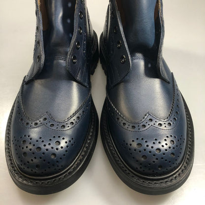 トリッカーズ カントリーブーツ ウイングチップ 944732 M2508 ネイビー UK7ハーフ-5 Tricker’ｓ ブーツ 約26.0cm【LA】【中古】