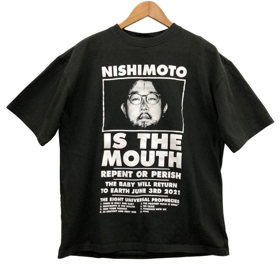 美品◆ニシモト イズ ザ マウス Tシャツ サイズL メンズ ブラック NISHIMOTO IS THE MOUTH 【AFB14】