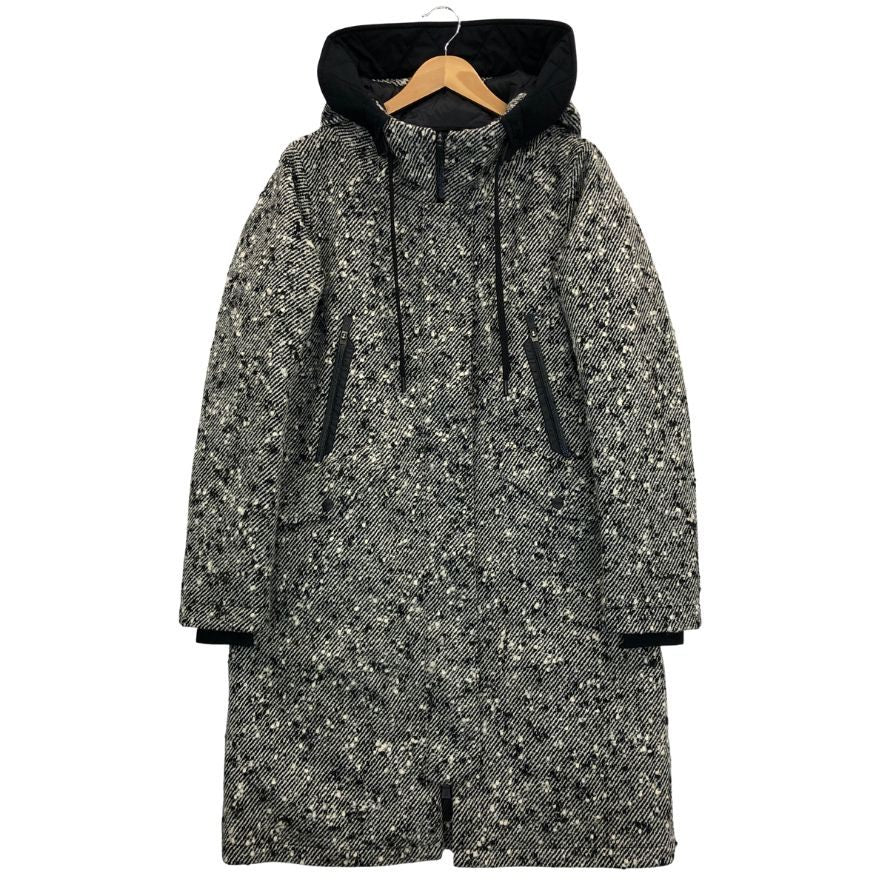 美品◆ヘルノ コート ラミナー ツイード ウール 中綿 ハーフ丈 ジャケット グレー メンズ サイズ42 HERNO Laminar 【AFA9】