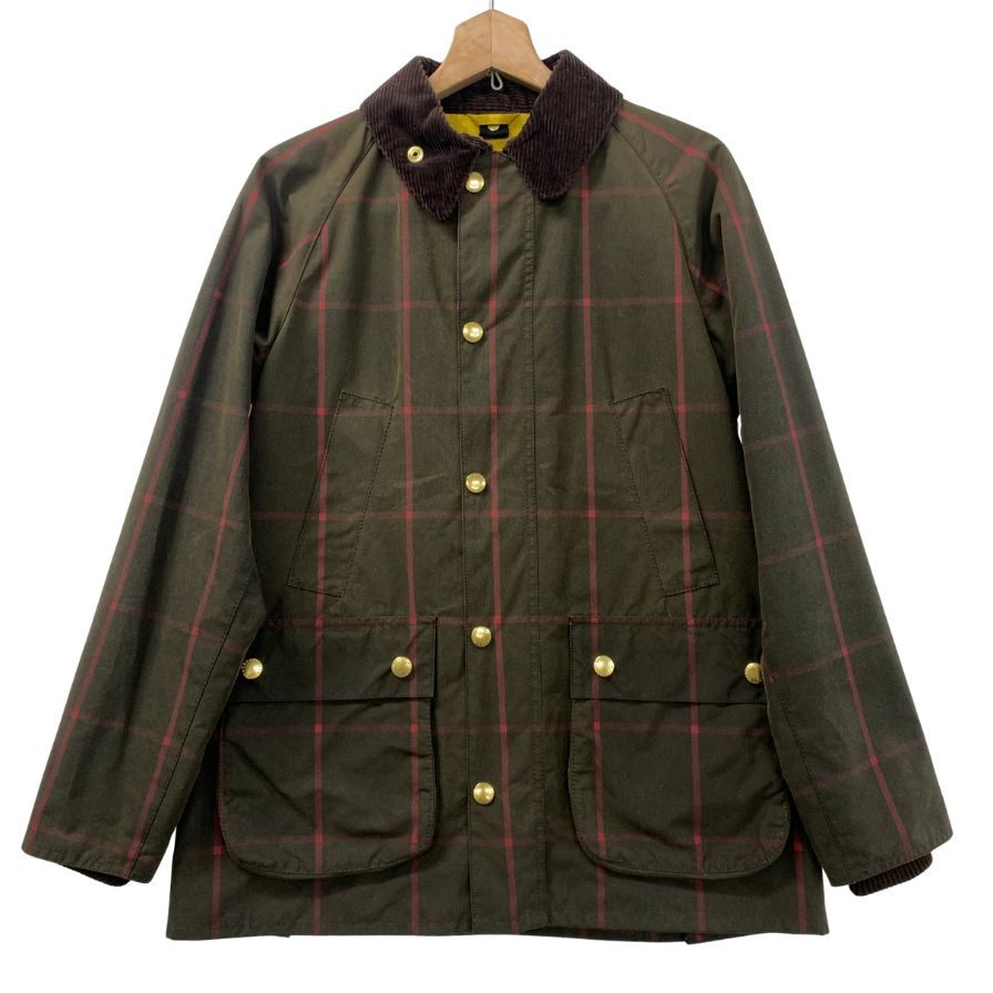 バブアー オイルドジャケット ビデイルSL オリーブ 赤ウィンドペン柄  メンズ サイズ36 Barbour【LA】