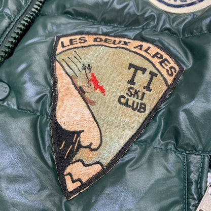 中古■モンクレール ダウンベスト チベット ワッペン スペシャル 代理店スープリームス メンズ サイズ2 グリーン MONCLER 【AFA13】