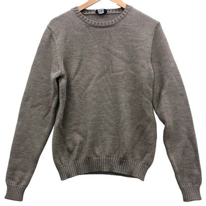 中古◆ザノーネ ニット クルーネック ニット 毛  メンズ ブラウン系 サイズ46 ZANONE 【AFB4】