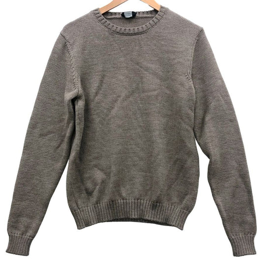 中古◆ザノーネ ニット クルーネック ニット 毛  メンズ ブラウン系 サイズ46 ZANONE 【AFB4】