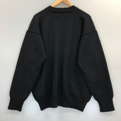 極美品◆オーラリー Vネックニット ウール ブラック メンズ サイズ5 AURALEE 【AFB41】