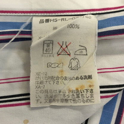 中古◆ポロ ラルフローレン ボタンダウンシャツ 90S クラシックフィット ストライプ マルチカラー メンズ サイズM Polo Ralph Lauren 【AFB5】