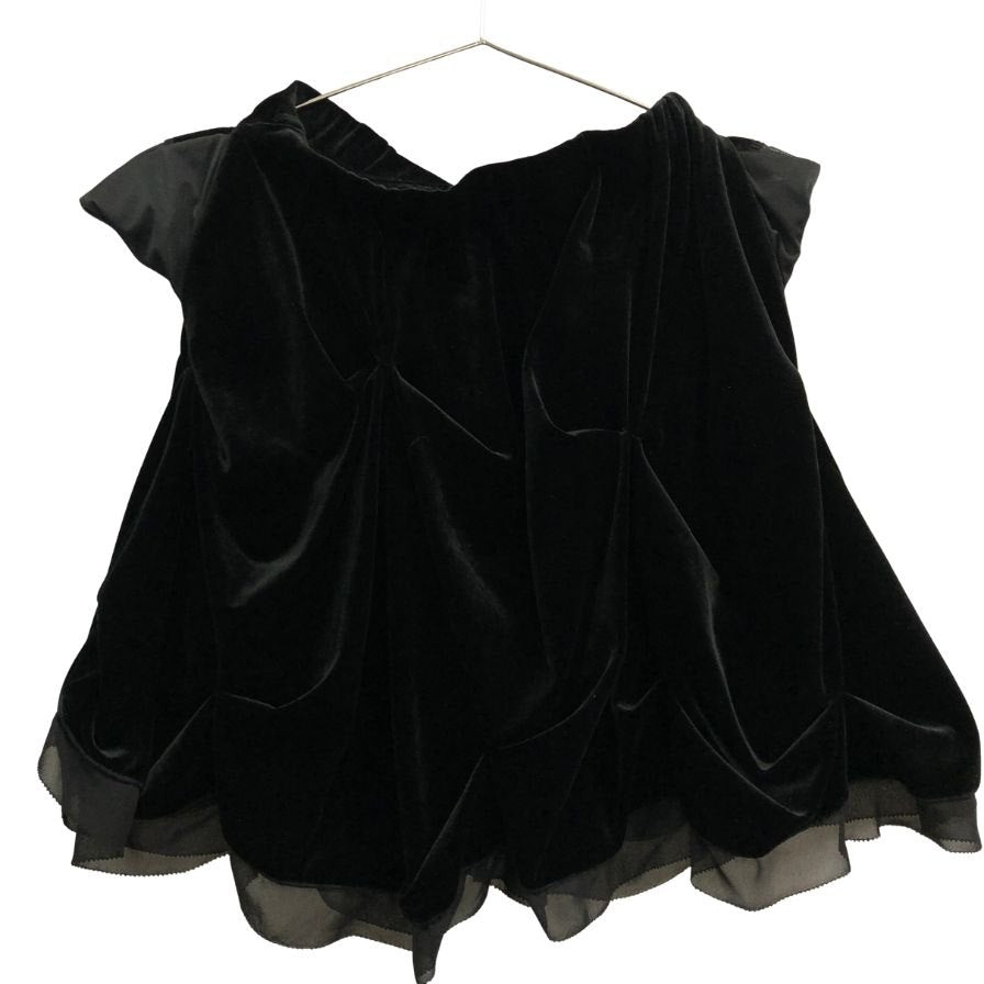 ベロア ノワールバイフォクシー ニューヨーク ベロア スカート レディース ブラック サイズ38 VELOUR NOIR by FOXEY NEWYORK【AFB37】