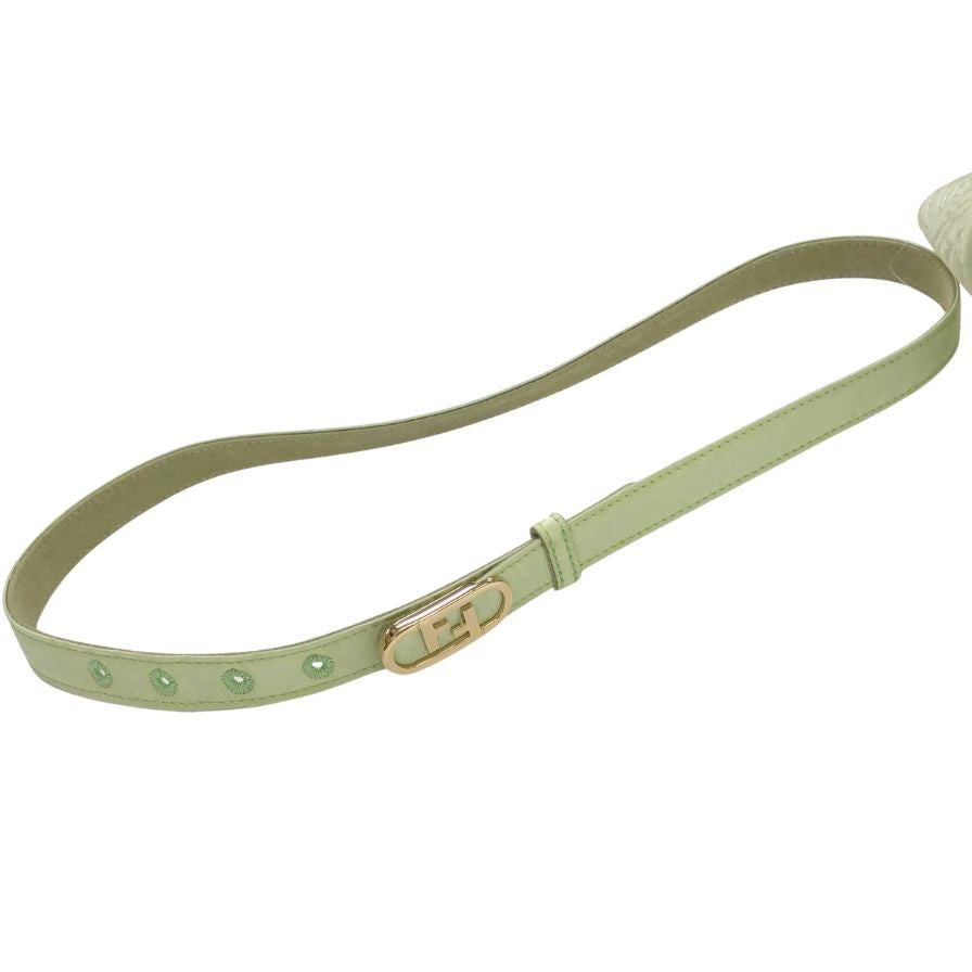 新品同様◆フェンディ 22SS キルティングジャケット FF総柄 グリーン×ピンク レディース サイズ38 FJ7264 FENDI by Kim Jones Hairdo Girls 【AFA19】