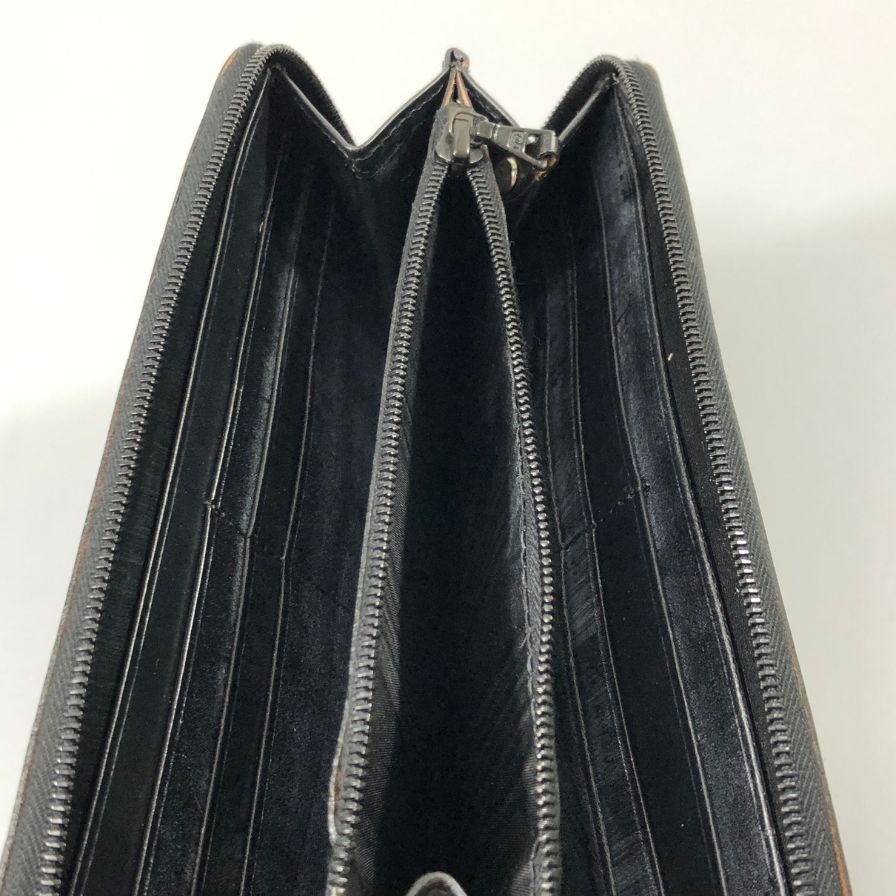 グレンロイヤル 長財布 ラウンドジップ コードバン ブラック ゴールド金具 GLENROYAL【AFI1】