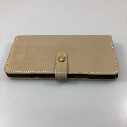グレンロイヤル 長財布 二つ折り財布 フラップボタン エナメル×ブライドルレザー グレー ゴールド金具 GLENROYAL【AFI1】