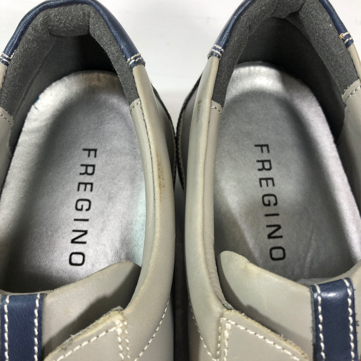 フレジーノ レザースニーカー グレー系 メンズ サイズ26.5 FREGINO 約26.5cm【AFD2】