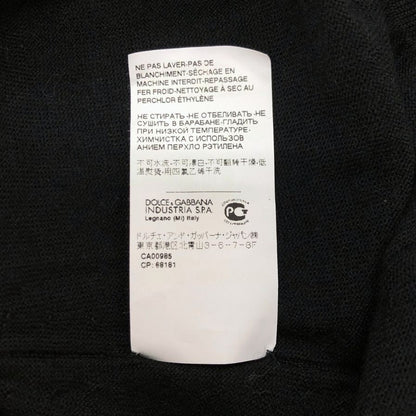 極美品◆ドルチェ&ガッバーナ 半袖トップス ラウンドネック カシミア＆シルク レディース サイズS ブラック DOLCE&GABBANA 【AFB7】