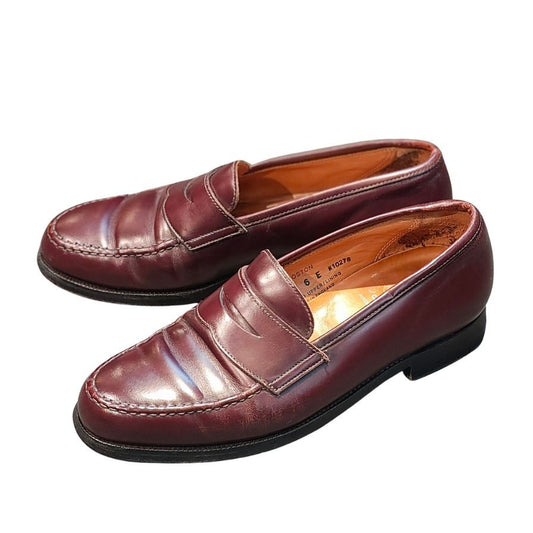 クロケット&ジョーンズ レザーシューズ ボストン バーガンディ サイズUK6E   Crockett&Jones ローファー 約24.5cm【LA】【中古】