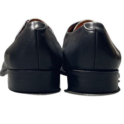トリッカーズ レザーシューズ 筆記体ロゴ プレーントゥ ブラック サイズ6.5 メンズ Tricker's ビジネスシューズ 約25.0cm【LA】【中古】