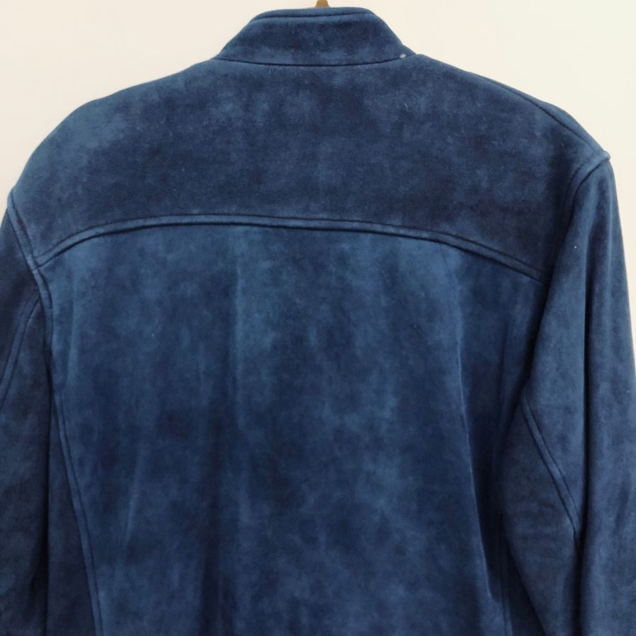 極美品◆レミレリーフ ビームス別注 シングルライダースジャケット スエード ネイビー メンズ サイズM REMI RELIEF BEAMS 【AFG1】
