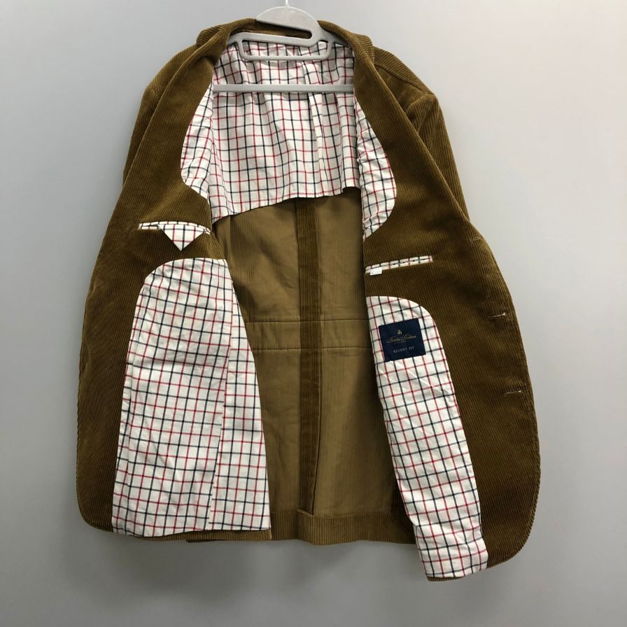 ブルックスブラザーズ 2B テーラードジャケット コーデュロイ エルボーパッチ ブラウン メンズ サイズ42R Brooks Brothers【LA】