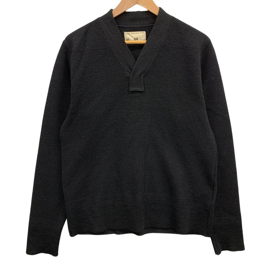 中古◆テンダーロイン ニット Vネック ウール メンズ ブラック サイズ40 THE TENDERLOIN 【AFB17】