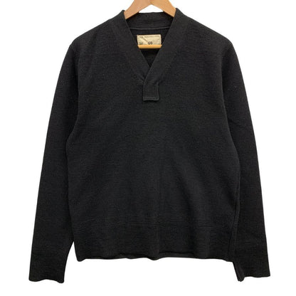 中古◆テンダーロイン ニット Vネック ウール メンズ ブラック サイズ40 THE TENDERLOIN 【AFB17】