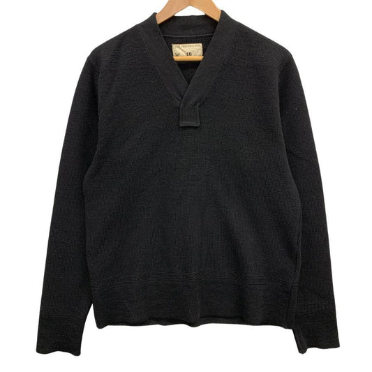 中古◆テンダーロイン ニット Vネック ウール メンズ ブラック サイズ40 THE TENDERLOIN 【AFB17】