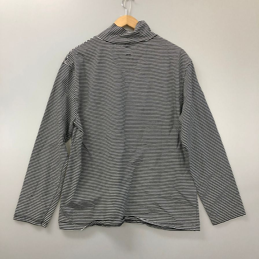 美品◆エルイー カットソー ボーダー ハイネック 日本製 メンズ サイズ3 黒系 LE 【AFB32】