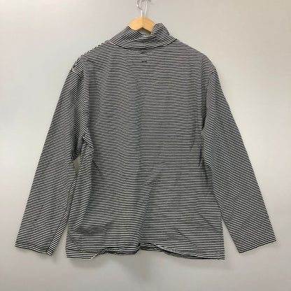美品◆エルイー カットソー ボーダー ハイネック 日本製 メンズ サイズ3 黒系 LE 【AFB32】