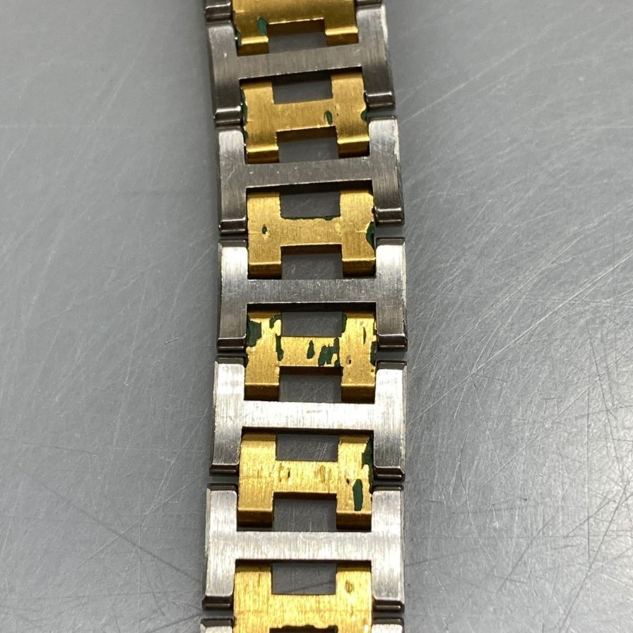 エルメス 491247 クリッパー   腕時計 白文字盤 不動 クオーツ hermes【AFI11】【中古】