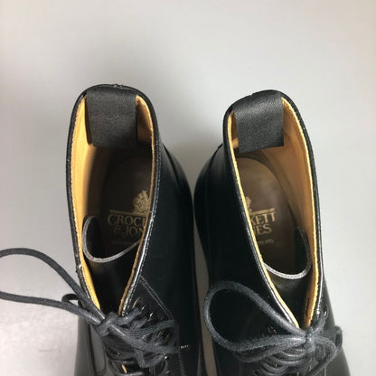 クロケット＆ジョーンズ バルモラル ブーツ カーフ ブラック UK5.5E Crockett&Jones 約24.0cm【AFC1】