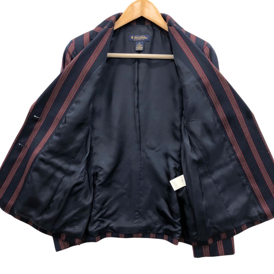 中古◆ブルックスブラザース ストライプ ジャケット  レディース  サイズ6 ネイビー＆レッド Brooks Brothers 【AFB50】