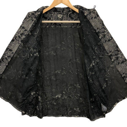美品◆オアスロウ シャツ オンリーアーク別注 長袖 レーヨン 総柄 ブラック メンズ サイズ3 orSlow ONLY ARK 【AFB42】