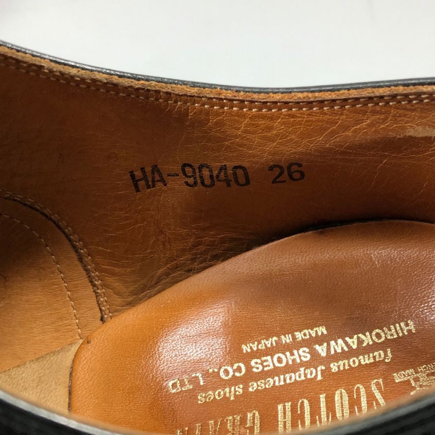 スコッチグレイン セミブローグ メダリオン HA9040 ブラック サイズ26㎝ SCOTCH GRAIN 約26.0cm【AFC33】