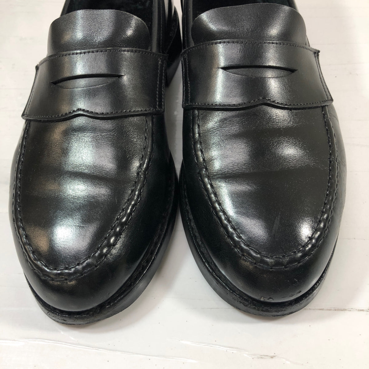 クロケット＆ジョーンズ モデル名不明 コインローファー ブラック サイズ不明 Crockett & Jones 約不明cm【AFC47】
