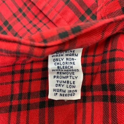 美品◆ラルフローレン ボタンダウンシャツ 90S オールド チェック レッド メンズ サイズM Ralph Lauren 【AFB7】