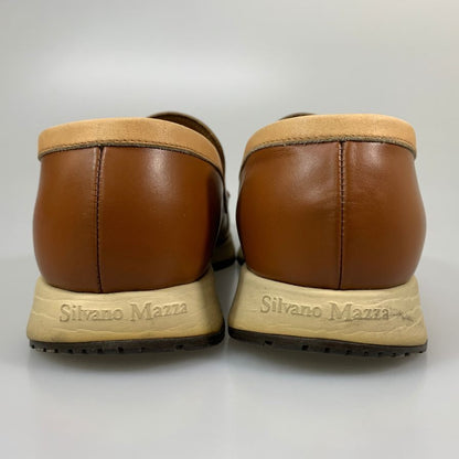 シルバノマッツァ スリッポン 0247 ソフネット ラバーソール メンズ ブラウン サイズ41.5  Silvano Mazza 約26.5cm【AFC41】