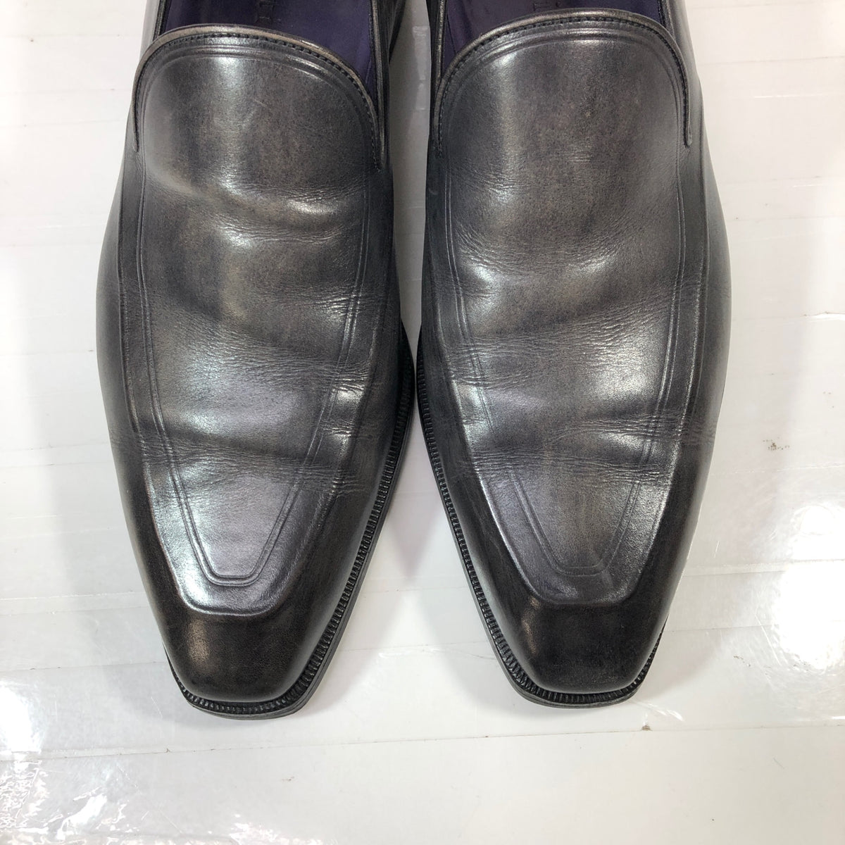 ベルルッティ  レザーシューズ ローファー  グレー系 ラスト0143 サイズ9 メンズ BERLUTI 約27.0cm【AFC3】