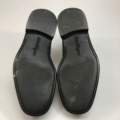 フェラガモ ビットローファー ガンチーニ シボレザー Uチップ メンズ ブラック サイズUK7.5 Salvatore Ferragamo 約25.5cm【AFC4】