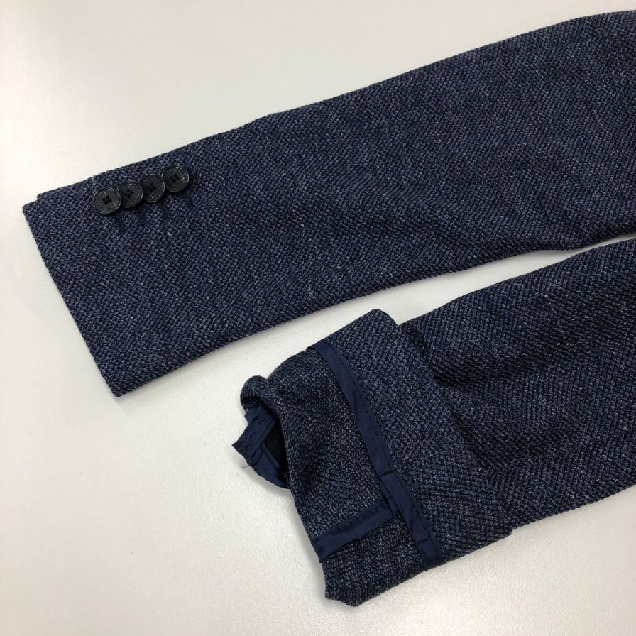 中古◆タリアトーレ ジャケット  2B シングル サマージャケット 品質タグ無し  メンズ ネイビー  サイズ 不明 TAGLIATORE 【AFB9】